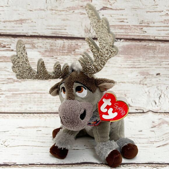 TY BEANIE BABIES Frozen Sven the Reindeer Plush - Picture 1 of 7